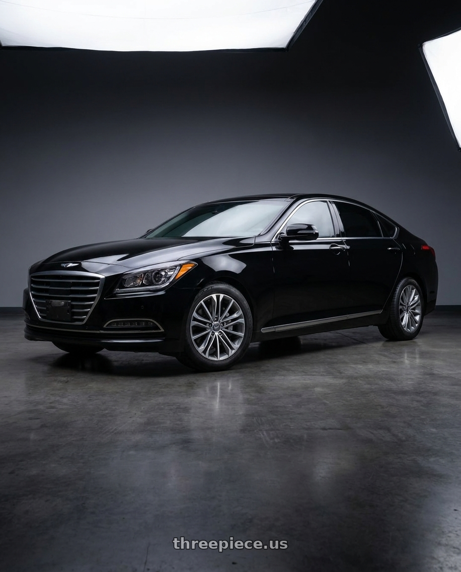 2016 hyundai genesis 3 8 with O.E. Revolution TS-1 5x114.3 19x8.5 +35 Space Gray wheels