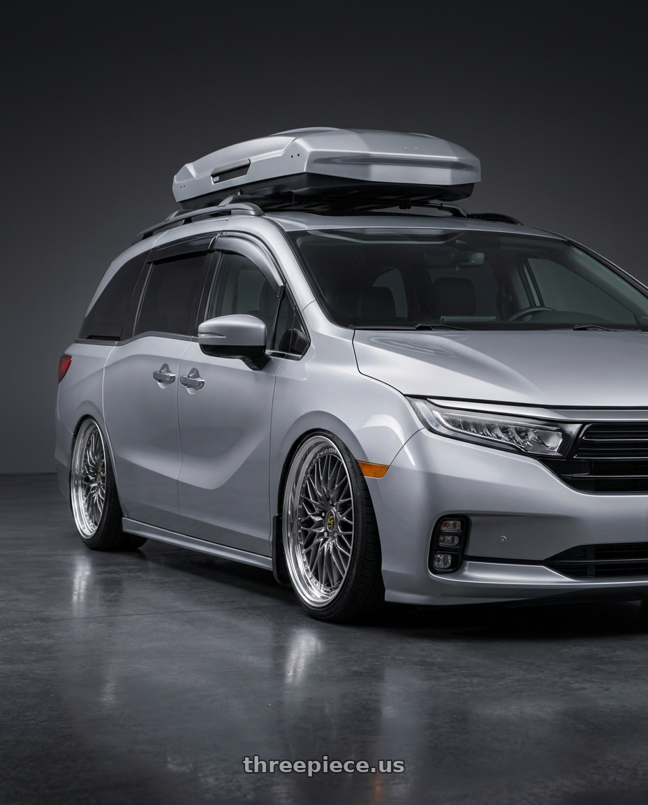 2024 Honda Odyssey with Work Vs-Xv 5x120 20x8+40 A Disk Brilliant Silver Black wheels
