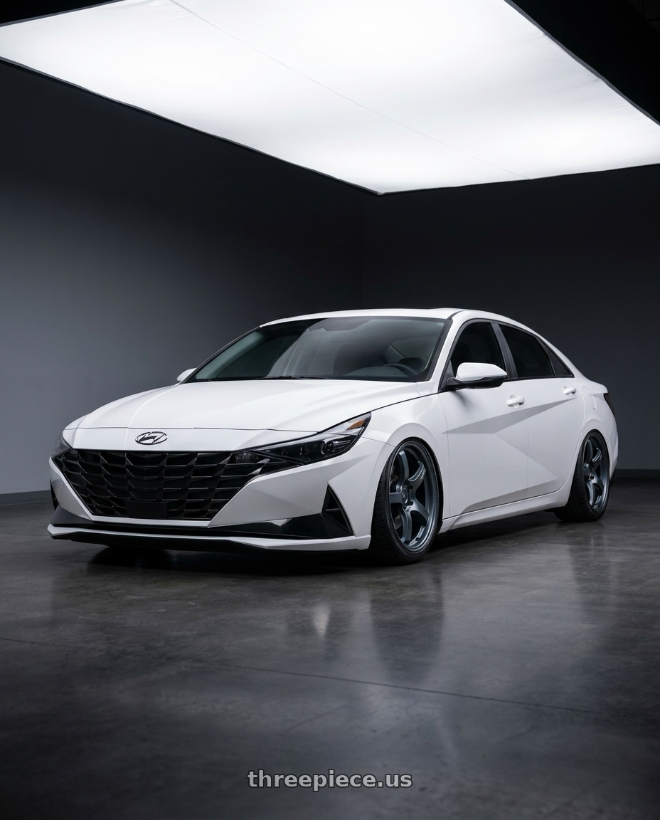 2024 Hyundai Elantra N with Gram Lights 57CR 5x114.3 19x8.5+35 Gunblue II wheels