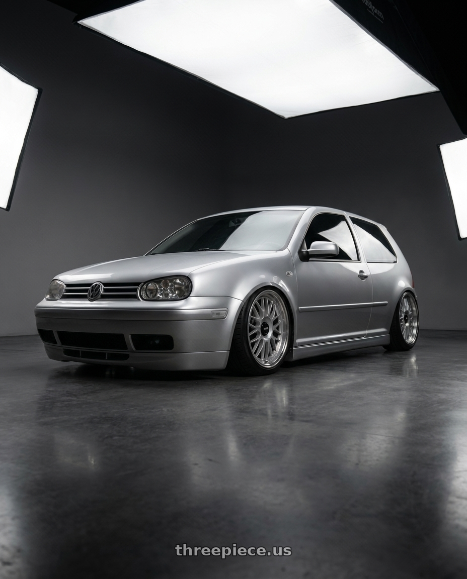 2002 VW GTI  with Rotiform 1PC R170 DTM 5X100/5X112 18X8.5 +35 SILVER wheels