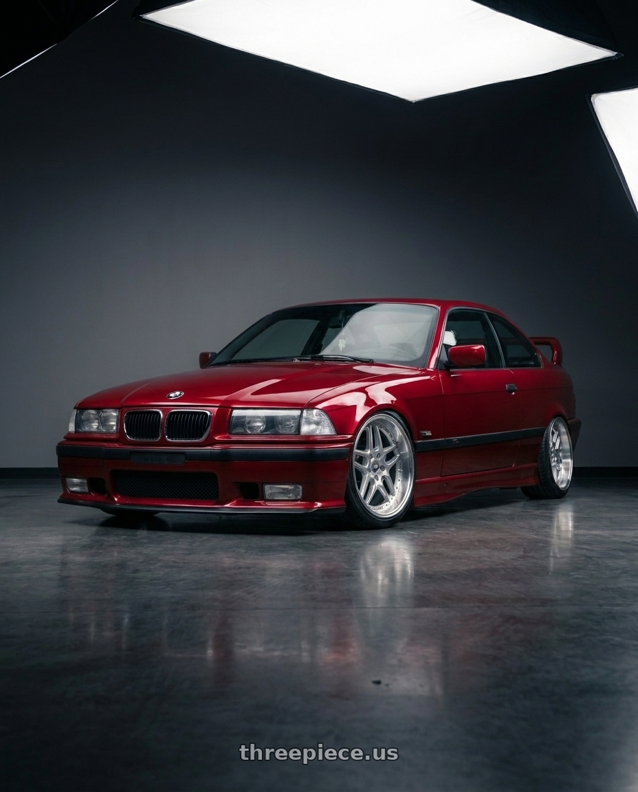 1996 BMW E36 328is with ESR Wheels SR SERIES SR01 5x100 18x8.5 +30 Hyper Silver wheels