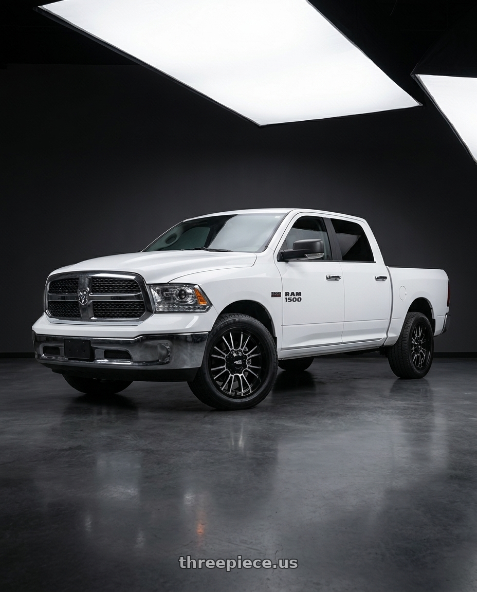 2015 Ram 1500 Big Horn with Moto Metal MO810 LEGACY 5X139.7/5X150 20X9 +1 GLOSS BLACK MACHINED wheels
