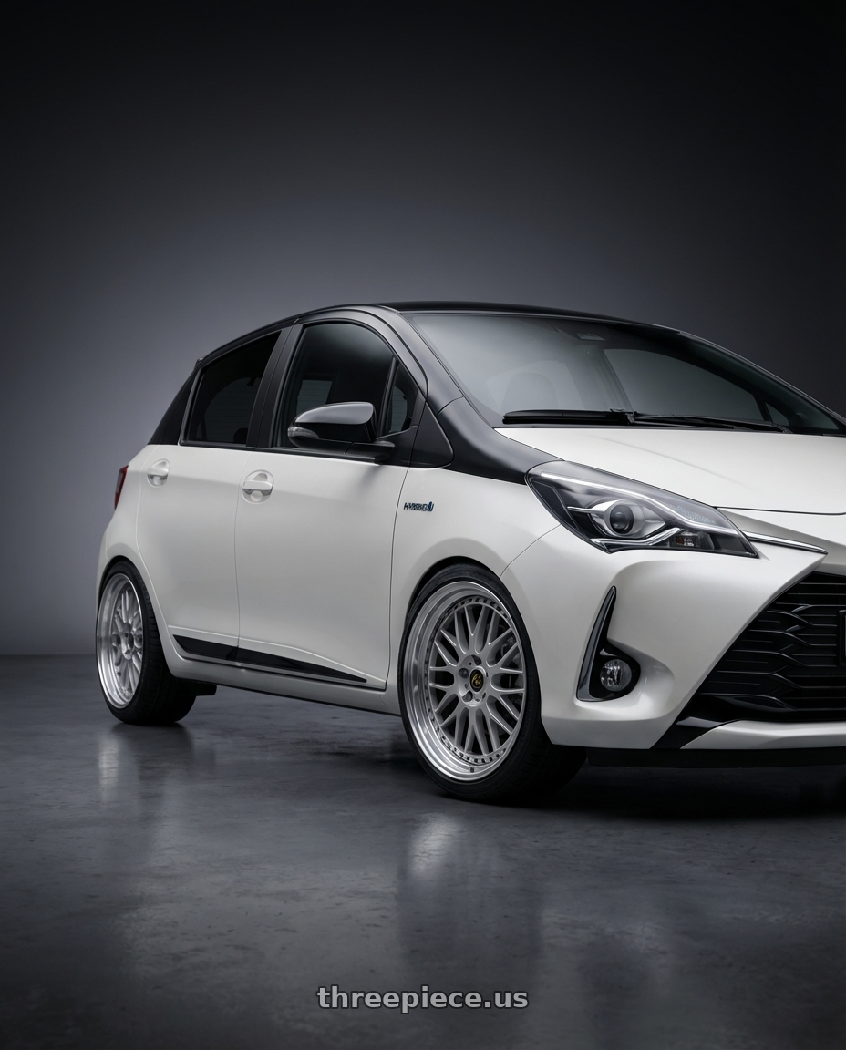 2020 Toyota Yaris Y20 with Work Vs-Xx 5x100 18x7.5+32 A Disk Light Grey Silver wheels