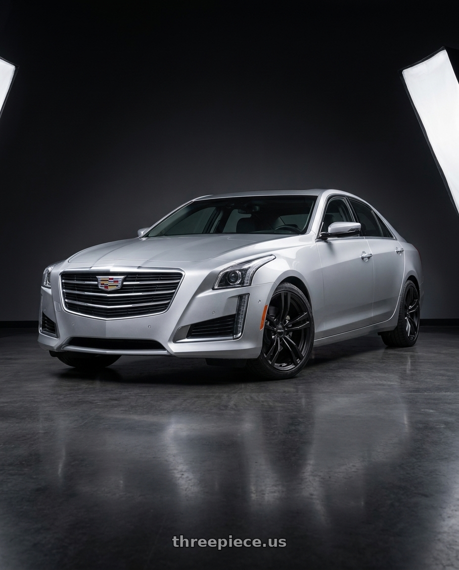 2019 Cadillac CTS with RTX Graz 5x120 19x8.5 +35 Satin Black wheels