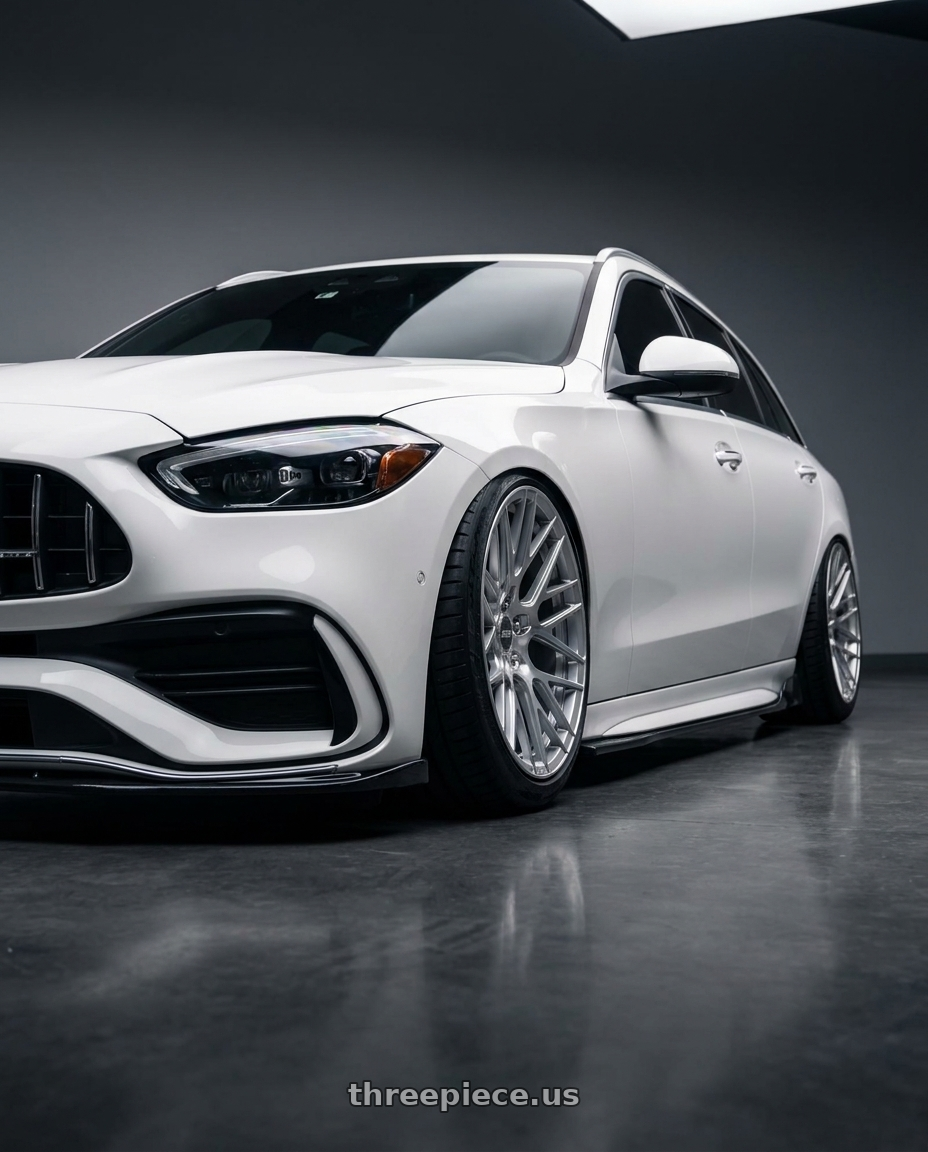 2024 Benz c300 ester with ESR Wheels FORGETECH SERIES RF11 5x112 20x10.5 +25 Hyper Silver wheels