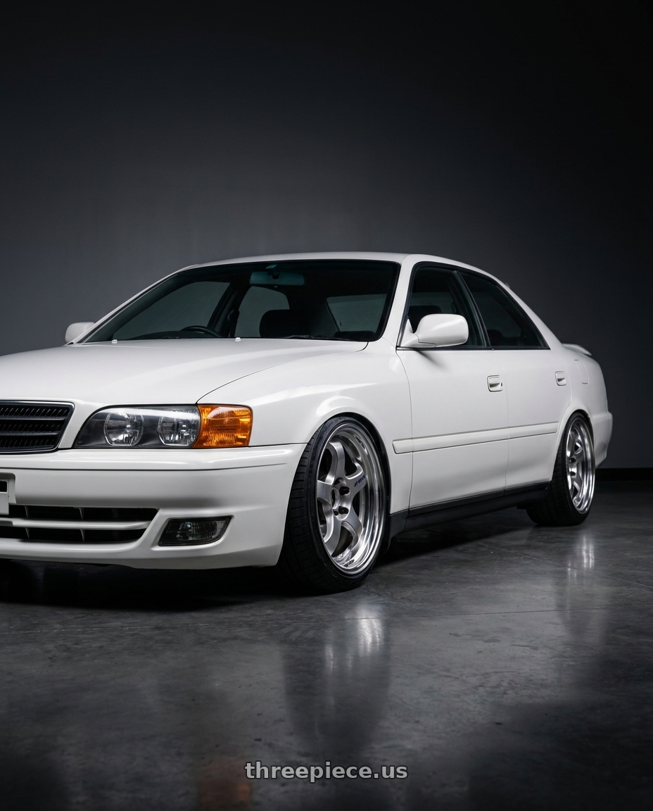1998 Toyota Chaser with Work Meister S1R 5x114.3 18x9.5+22 A Disk Bright Buff Finish wheels