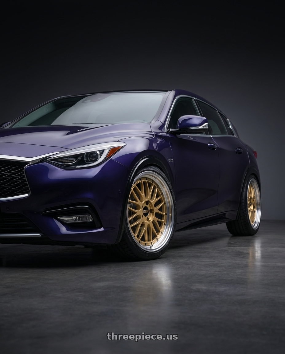 2019 Infiniti Q30 1 6t with BBS LM 5x130 19x12 +44 Diamond Gold wheels