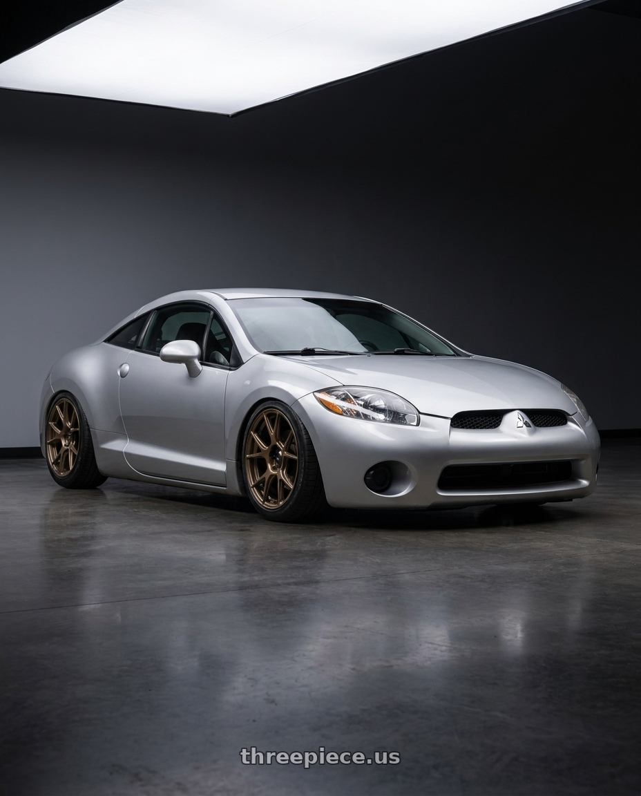 2010 Mitsubishi Eclipse with Konig Ampliform 5x114.3 18x8.5+35 Gloss Bronze wheels
