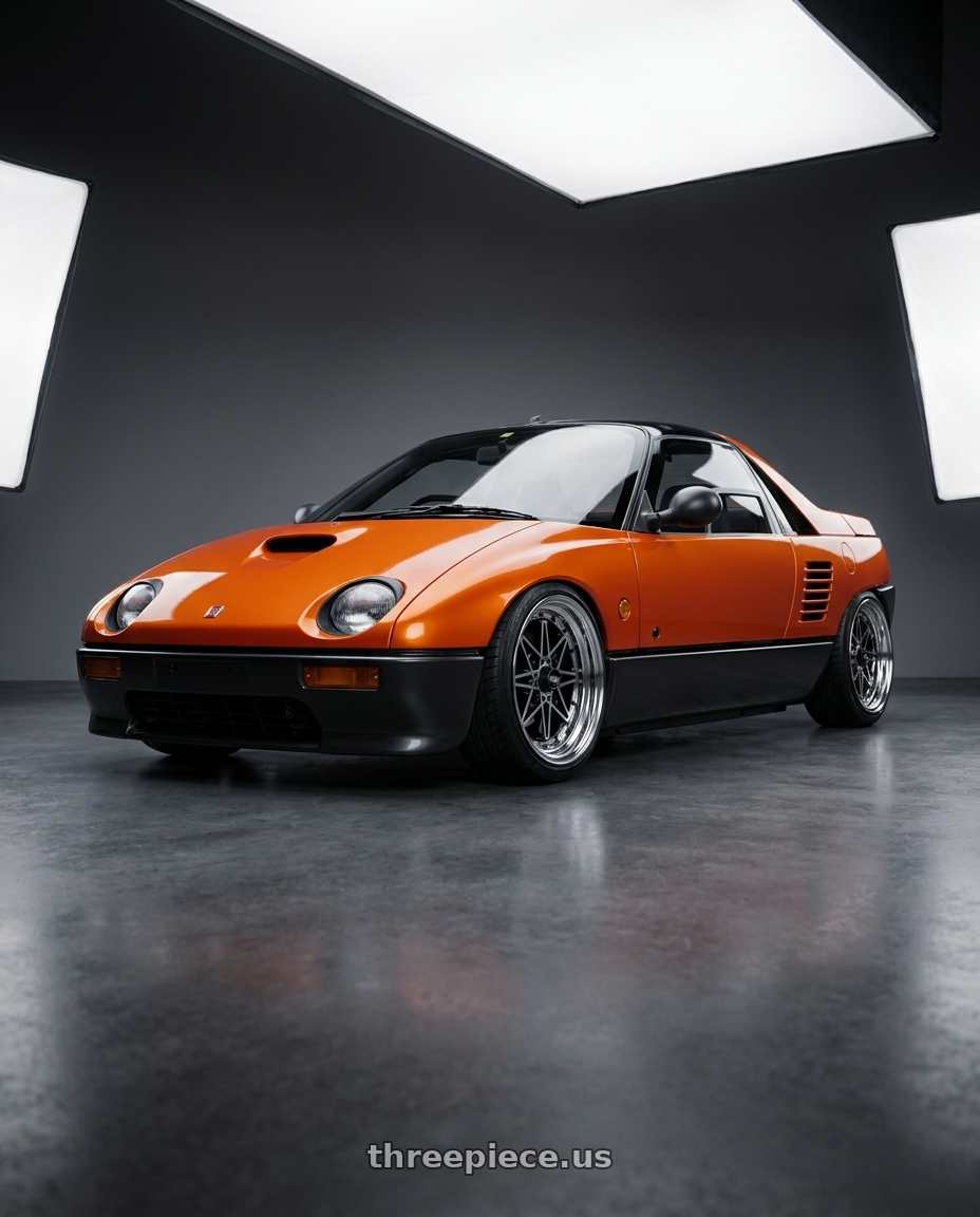 1992 mazda az1 with EQUIP 03 Black Polish 4x100 15x7 +7MM wheels