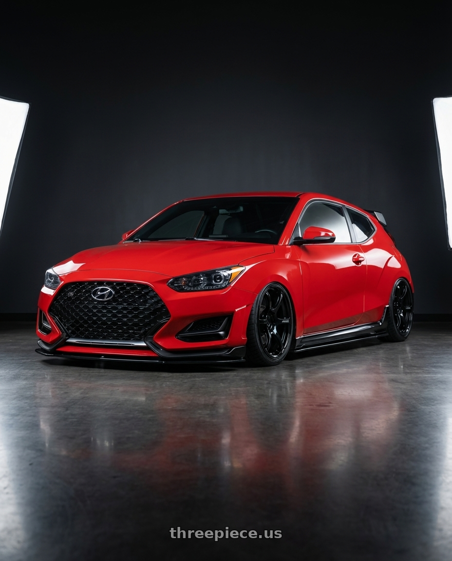 2022 Hyundai Veloster N with Advan RGIII 5x114.3 19x9.0+25 Gloss Black wheels