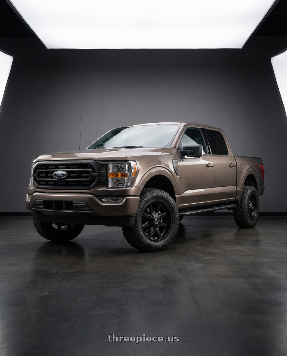 2013 Ford F-150 with Fuel 1PC D436 MAVERICK 6X135/6X139.7 20X9 +19 SATIN BLACK wheels