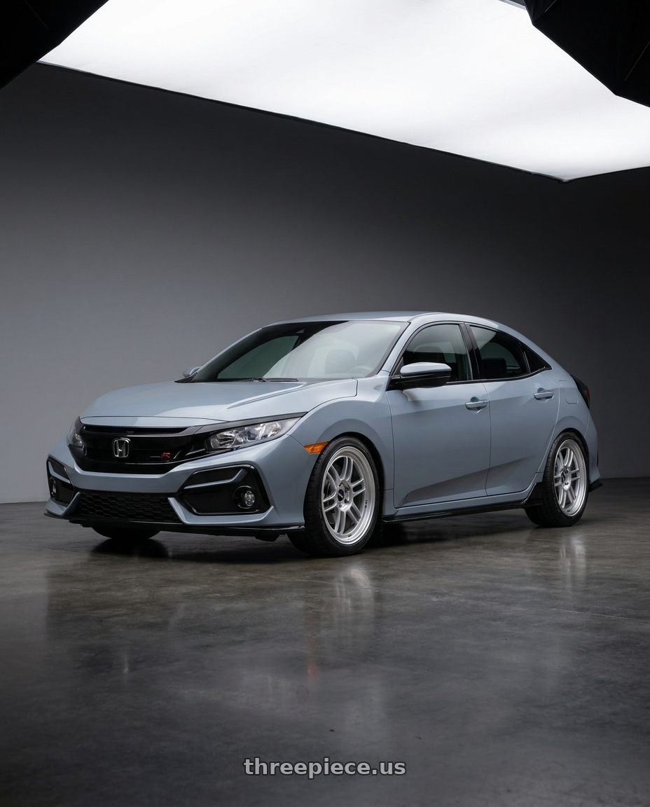 2021 Honda Civic Type R with Enkei RPF1 5x120 18x8.5+40 Silver wheels
