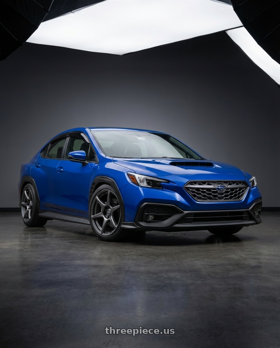 2024 Subaru WRX with Kansei K11G Tandem 5x114.3 18x9 12 Gunmetal wheels