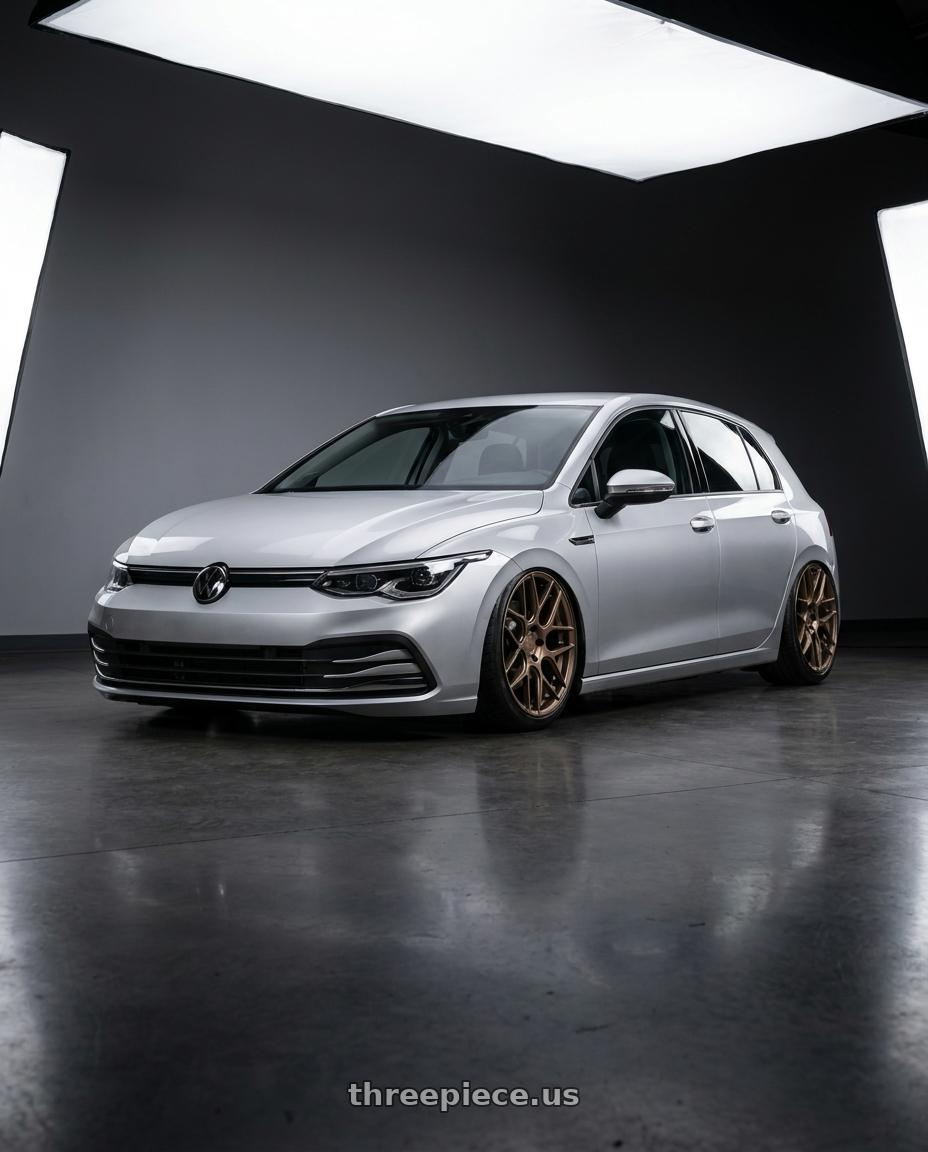 2024 Volkswagen Golf R MK8 with Aodhan AFF2 5x112 19x9.5+35 Matte Bronze wheels