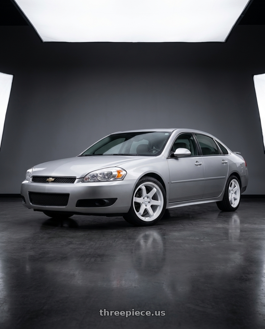 2009 chevy impala ltz with F1R F106 5x100 18x8.5 +35 White wheels