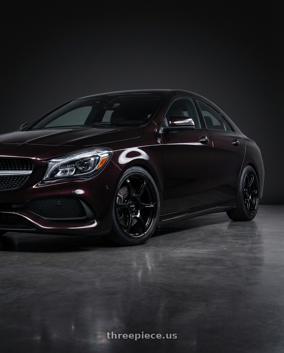 2018 Mercedes-Benz CLA C117 with Advan RGIII 5x112 19x8.5+45 Gloss Black wheels