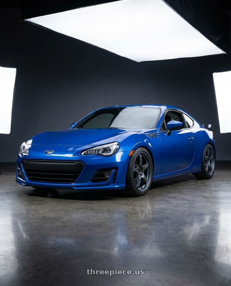 2017 Subaru BRZ with Gram Lights 57CR 5x100 17x9+38 Gunblue II wheels