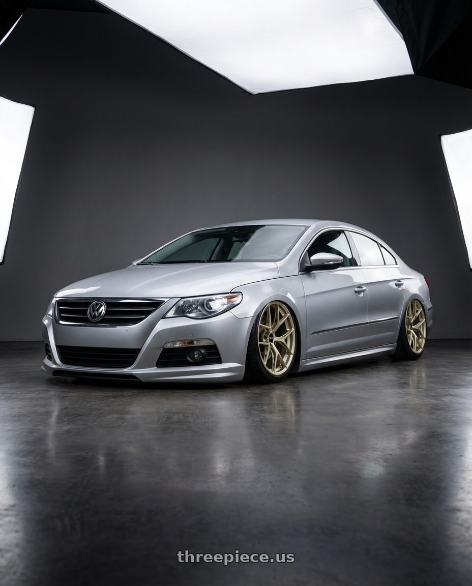 2015 Volkswagen CC with BBS FI-R Evo 5x112 19x9.5+15 White Gold wheels