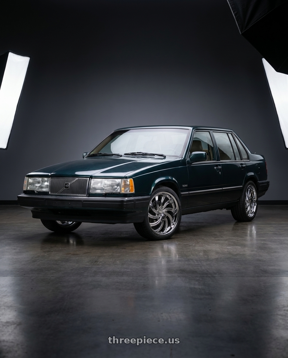 1991 volvo 940 se with ECLIPSE 104 5X108/5X114.3 22x9 +40 CHROME wheels