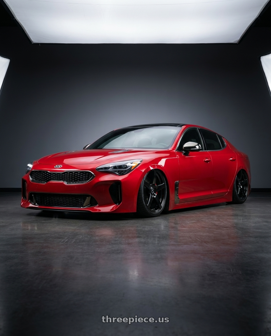 2022 Kia Stinger GT with Forgestar CF5 5x114.3 19x9 +35 Gloss Black wheels