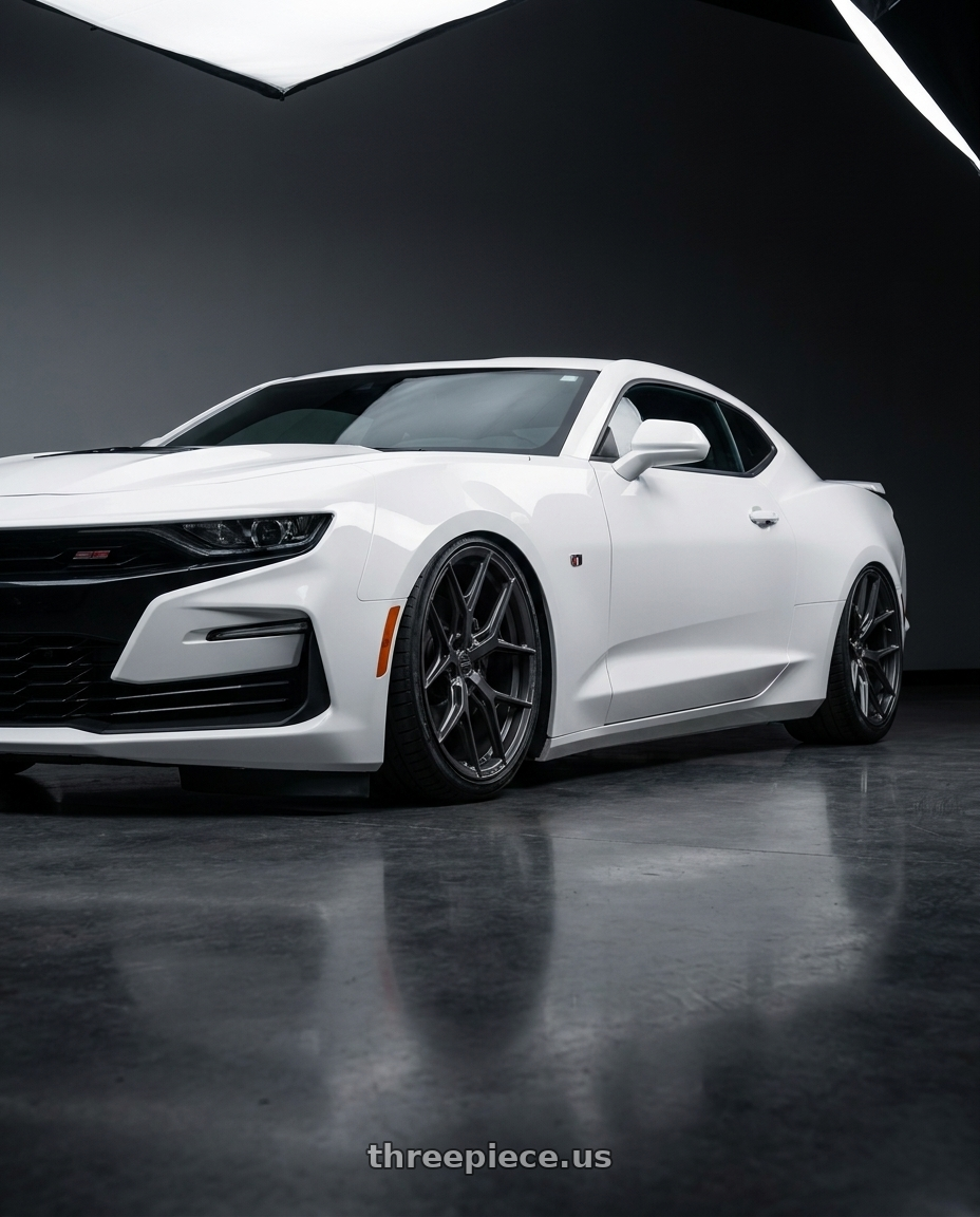 2022 Chevrolet Camaro with VOSSEN HF-5 5X120 20x9 +35 MATTE GUNMETAL wheels