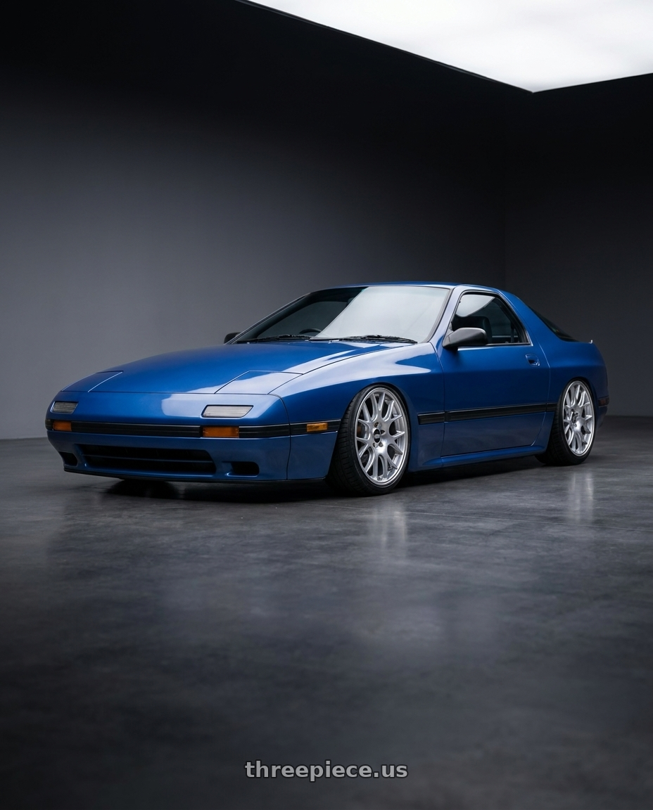 1991 Mazda rx7 fc3s with BBS CH-R 5x120 18x8 +40 Brilliant Silver Polished Rim Protector wheels