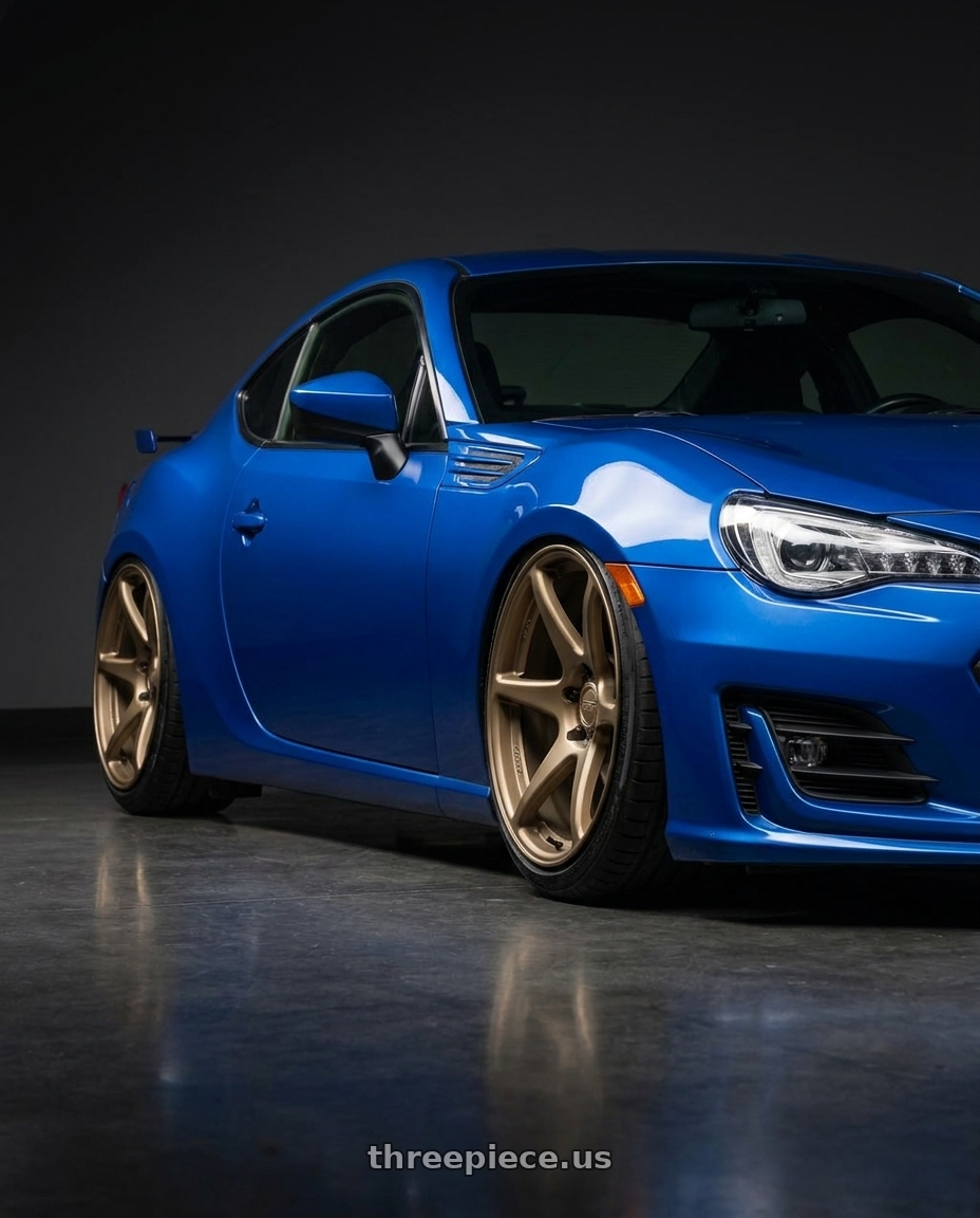 2017 Subaru BRZ with Kansei K11B Tandem 5X100 18x8.5 35 Bronze wheels
