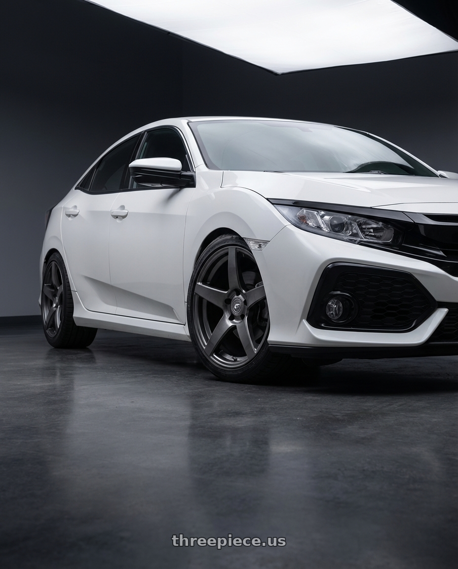 2019 Honda Civic with Forgestar CF5 5x114.3 18x10 +42 Gloss Anthracite wheels