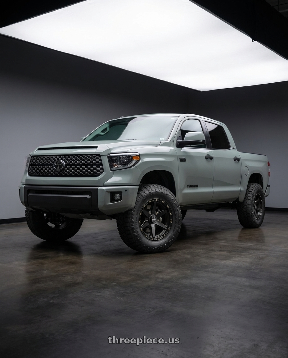 2018 Toyota Tundra with KMC KM101 TEMPO 5X150 20X9 +18 SATIN BLACK wheels