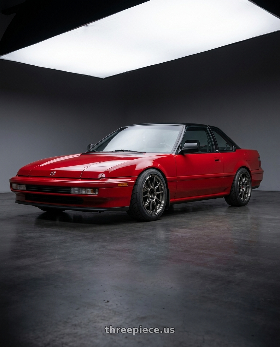 1991 Honda prelude with WedsSport TC105X 4x100 16x7.0+43 EJ Titan wheels