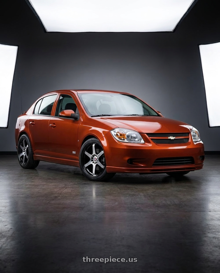 2006 Chevy cobalt SS sedan with Spec-1 SPT-33 blank 4x/5x 17x9 +42 Gloss Black & Machined wheels