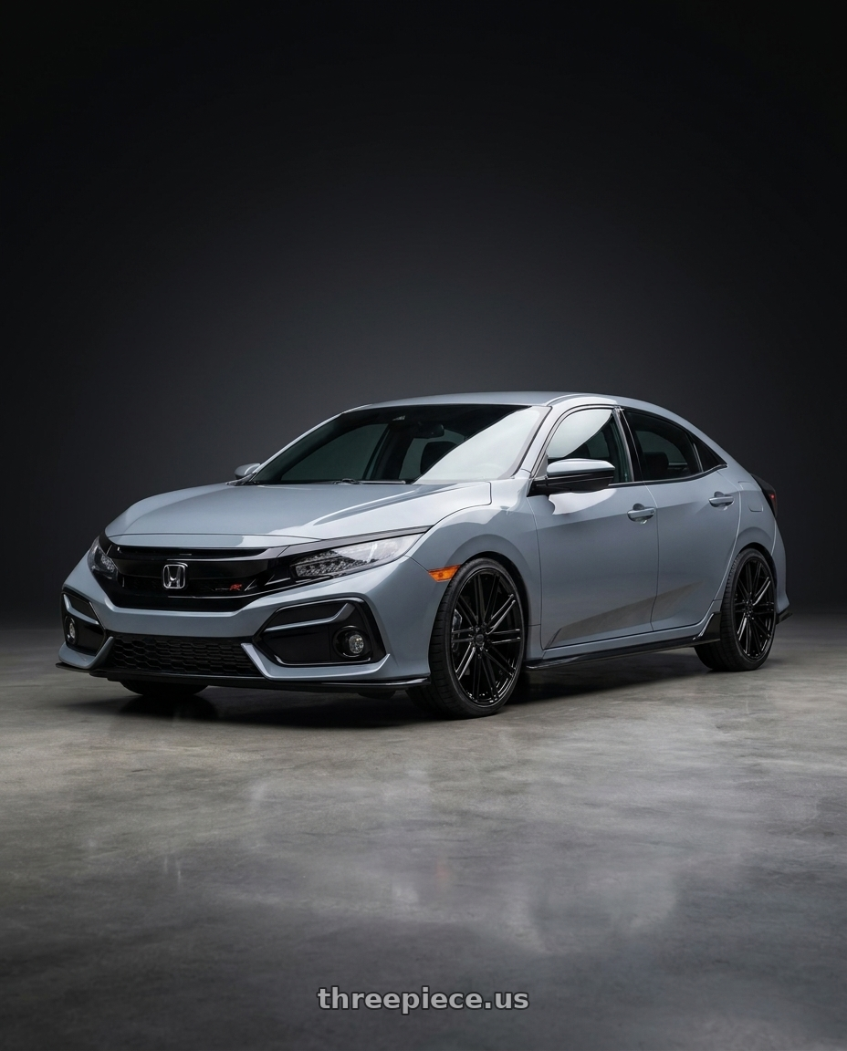 2021 Honda Civic Type R with Petrol P1C 5X120 19X8 +35 GLOSS BLACK wheels