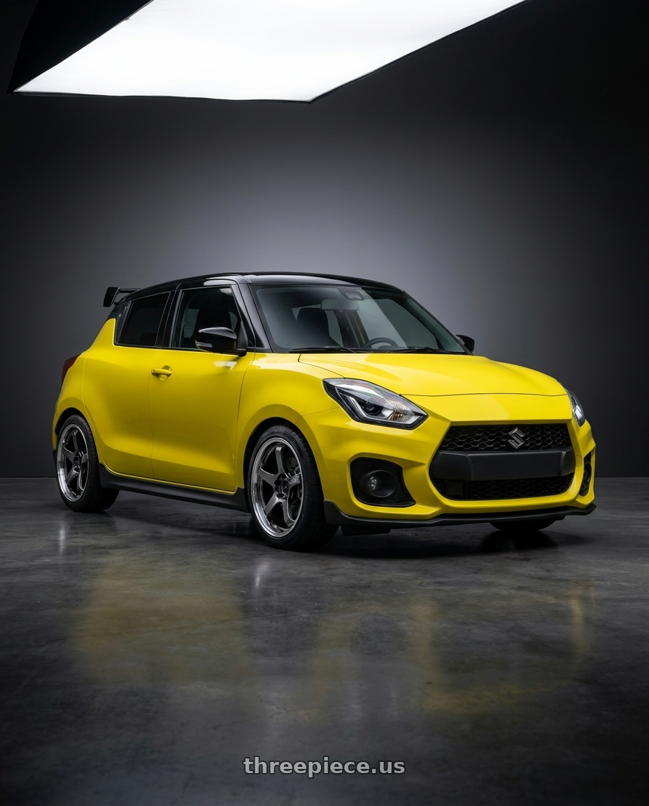 2018 swift sport with Advan Racing GT BEYOND 5x114.3 17x7.5 +48 MACHINING & HYPER PLATINUM BLACK wheels