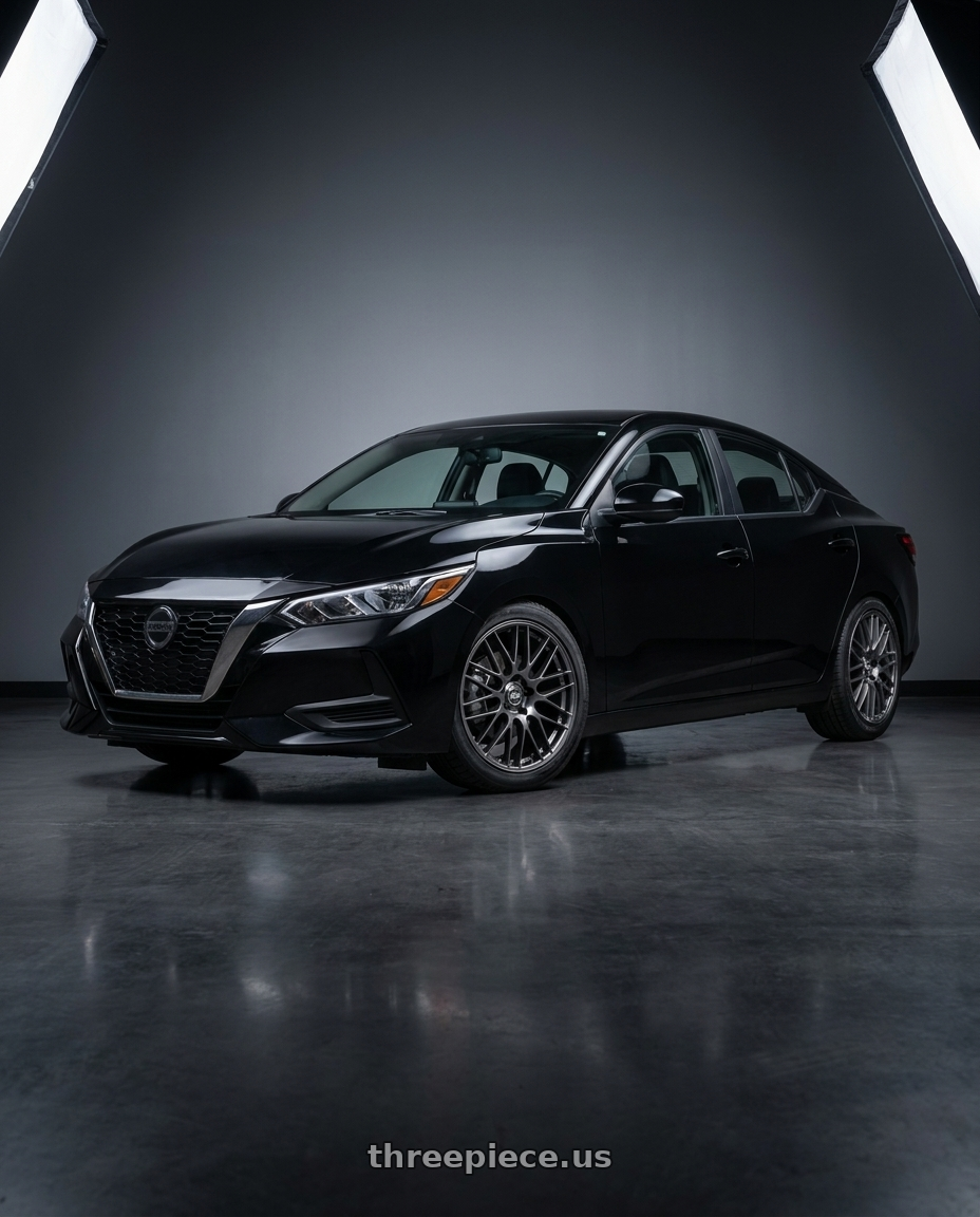 2020 Nissan Sentra SV with Enkei EKM3 5x114.3 17x7+38 Gunmetal wheels