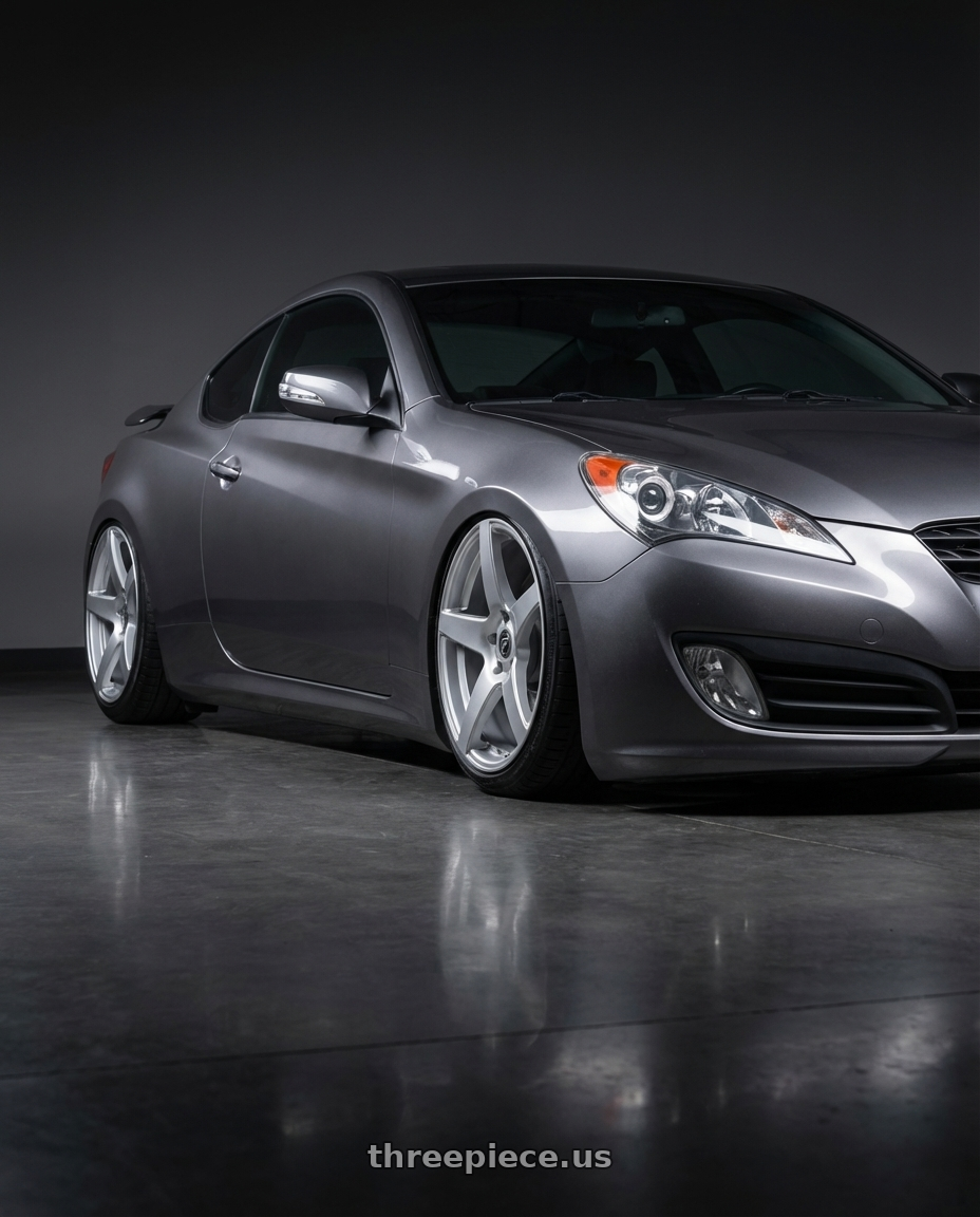 2014 Hyundai Genesis Coupe with Forgestar CF5 5x114.3 19x9.5 +29 Gloss Silver wheels