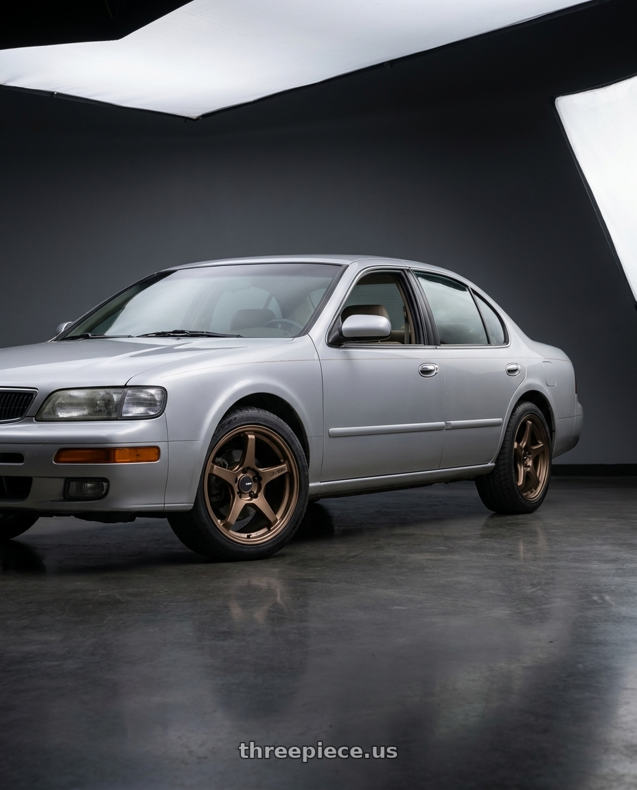 1997 Nissan Maxima GXE with Enkei TS-5 5x114.3 17x8+40 Bronze wheels