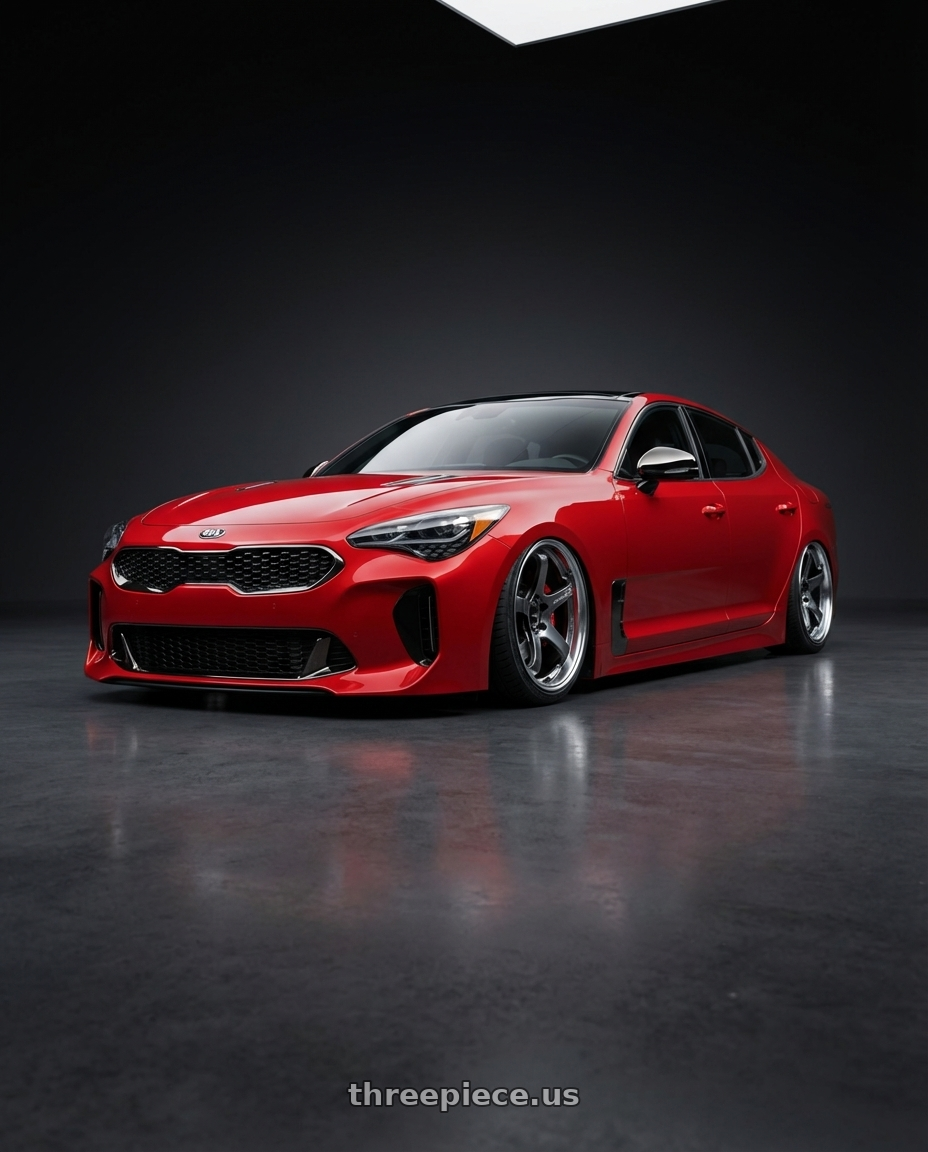 2022 Kia Stinger GT with Advan Racing GT BEYOND 5x114.3 19x9.5 +38 MACHINING & HYPER PLATINUM BLACK wheels