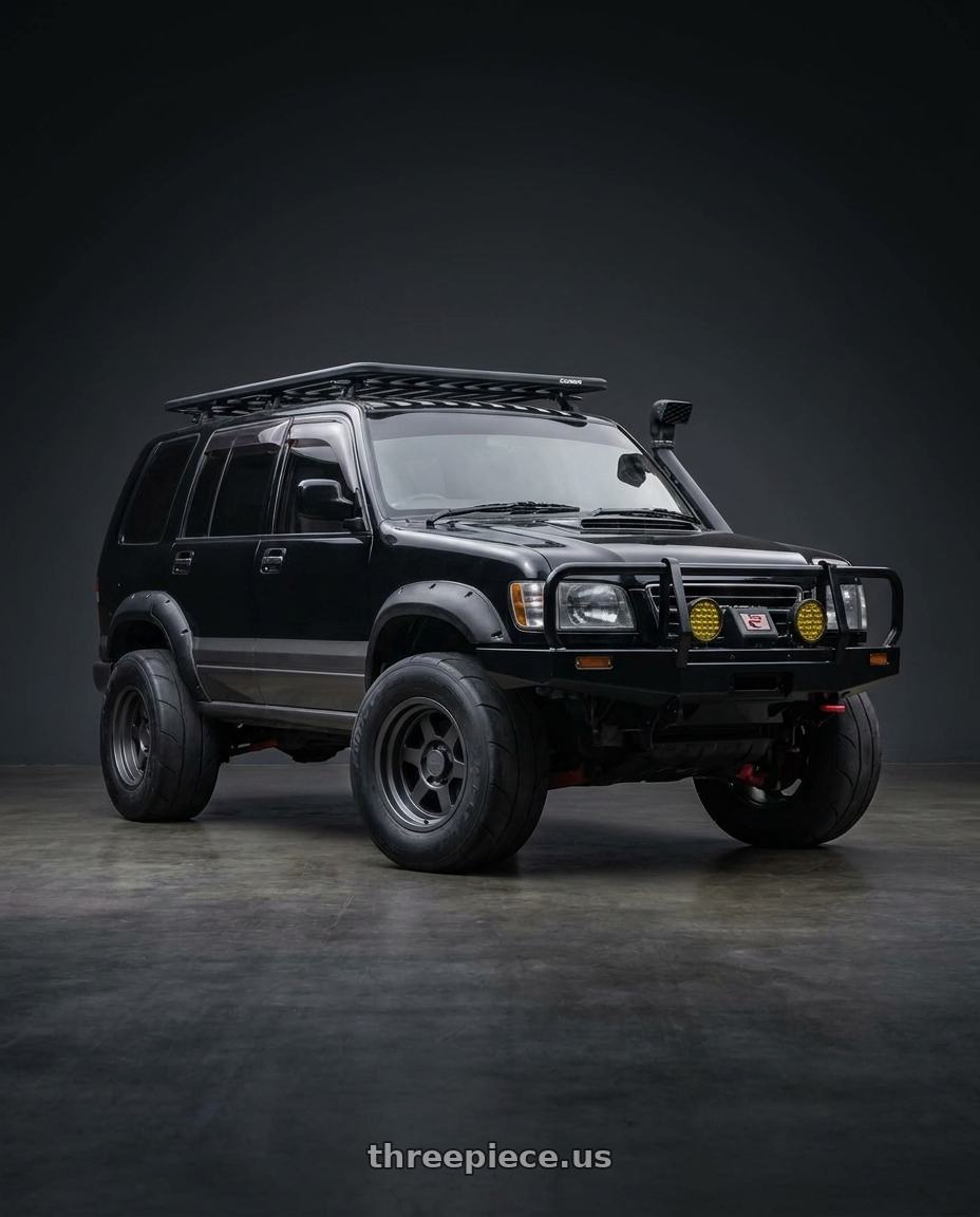 2003 isuzu trooper with 9six9 SIX-1 Deep 6x139.7 17X8.5 -10 Carbon Gray wheels