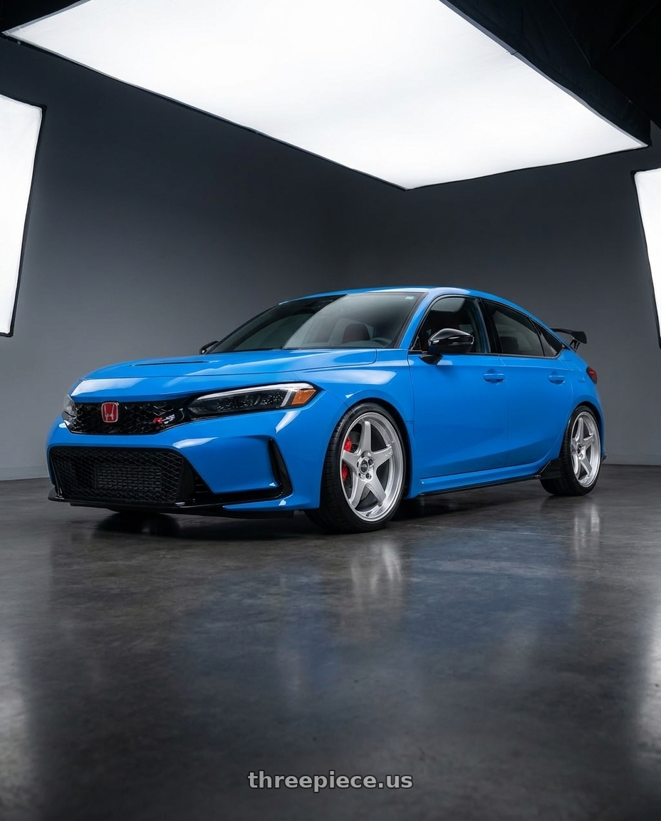 2020 Honda Civic Type R with ESR Wheels APEX SERIES AP5 5x120 19x9.5 +35 Hyper Silver wheels