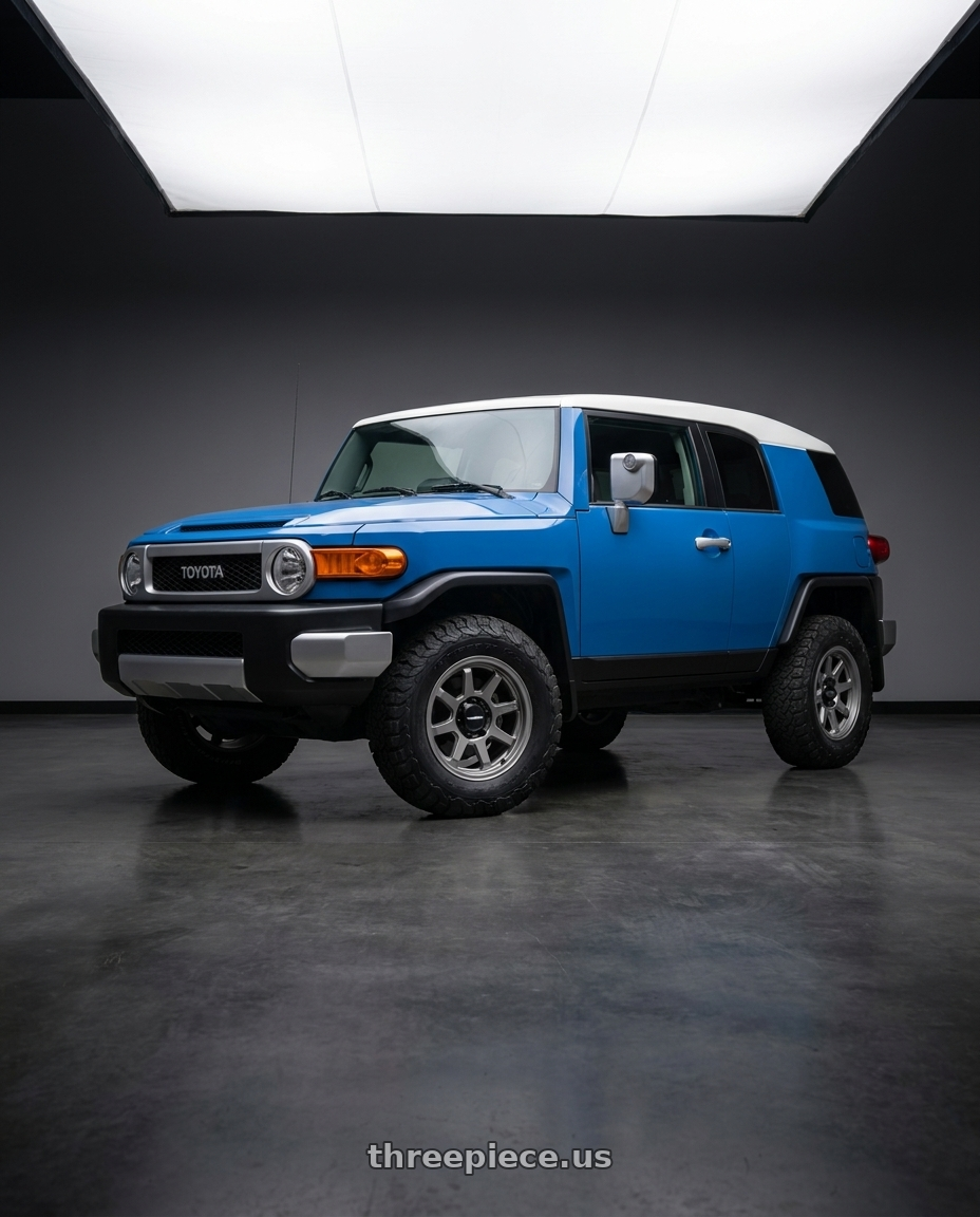 2007 Toyota FJ Cruiser with Vision Off-Road 351 Flow 5x114.3 16x8+0 Satin Grey wheels