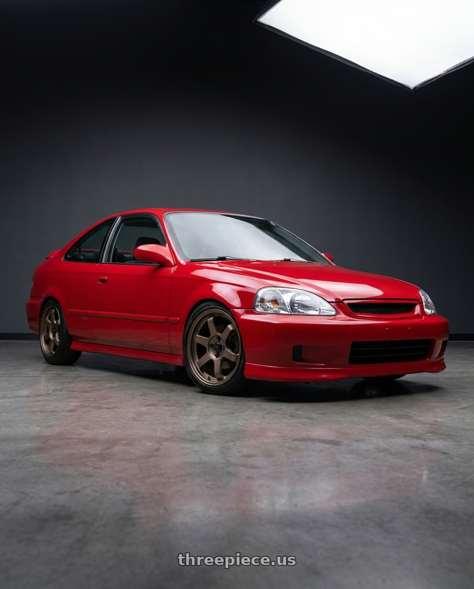 2001 Honda Civic Si Milano with SSR Professor SPX STD 4X100 16X7+38 NR Disk High Metal Bronze wheels