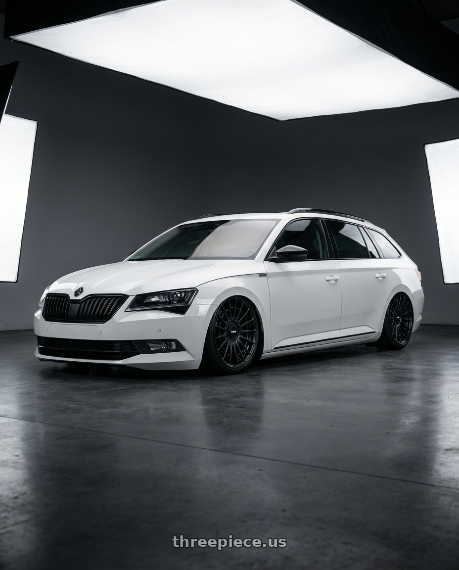 2018 Skoda superb combi with Rotiform 1PC R142 LAS-R BLANK 17X8 +30 MATTE BLACK wheels