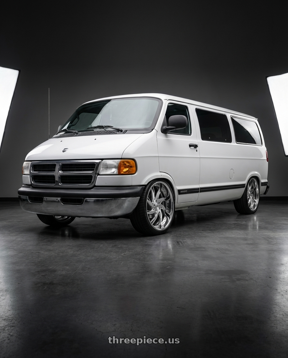 1998 Dodge Ram B2500 with Asanti Forged 841 5x120.65 24x10 -6 BRUSHED wheels