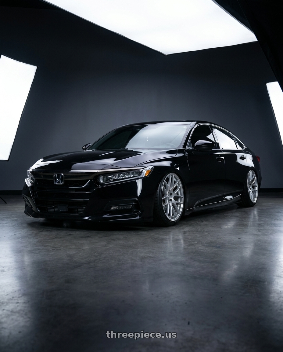 2021 Honda Accord Sport with Work Emotion m8r 5x114.3 20x8.5 +45 Grants Silver wheels