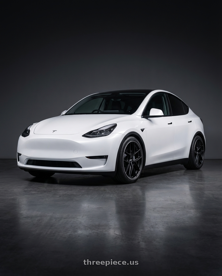 2024 Tesla Model Y with BBS CC-R 5x114.3 20x9.0+32 Satin Black wheels