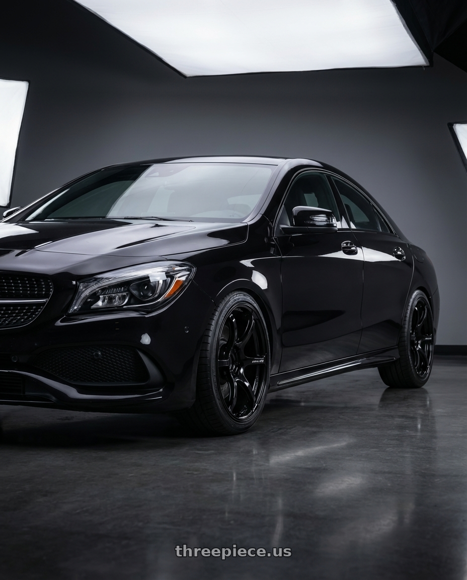 2018 Mercedes-Benz CLA C117 with Advan RGIII 5x112 19x8.5+45 Gloss Black wheels