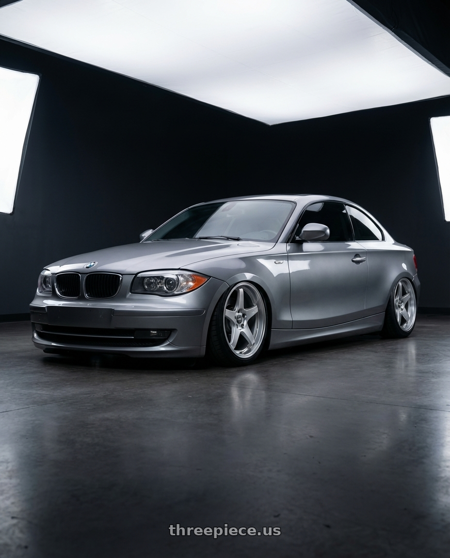 2012 BMW 1 Series E82 with ESR Wheels APEX SERIES AP5 5x120 19x9.5 +35 Hyper Silver wheels