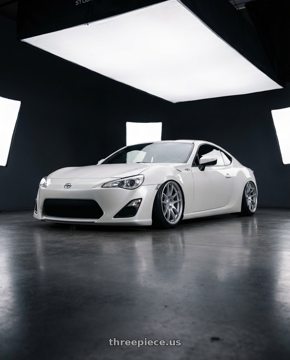 2016 Scion FR-S with Ssr Gtv02 5x100 18x8.5+44  GLARE SILVER wheels