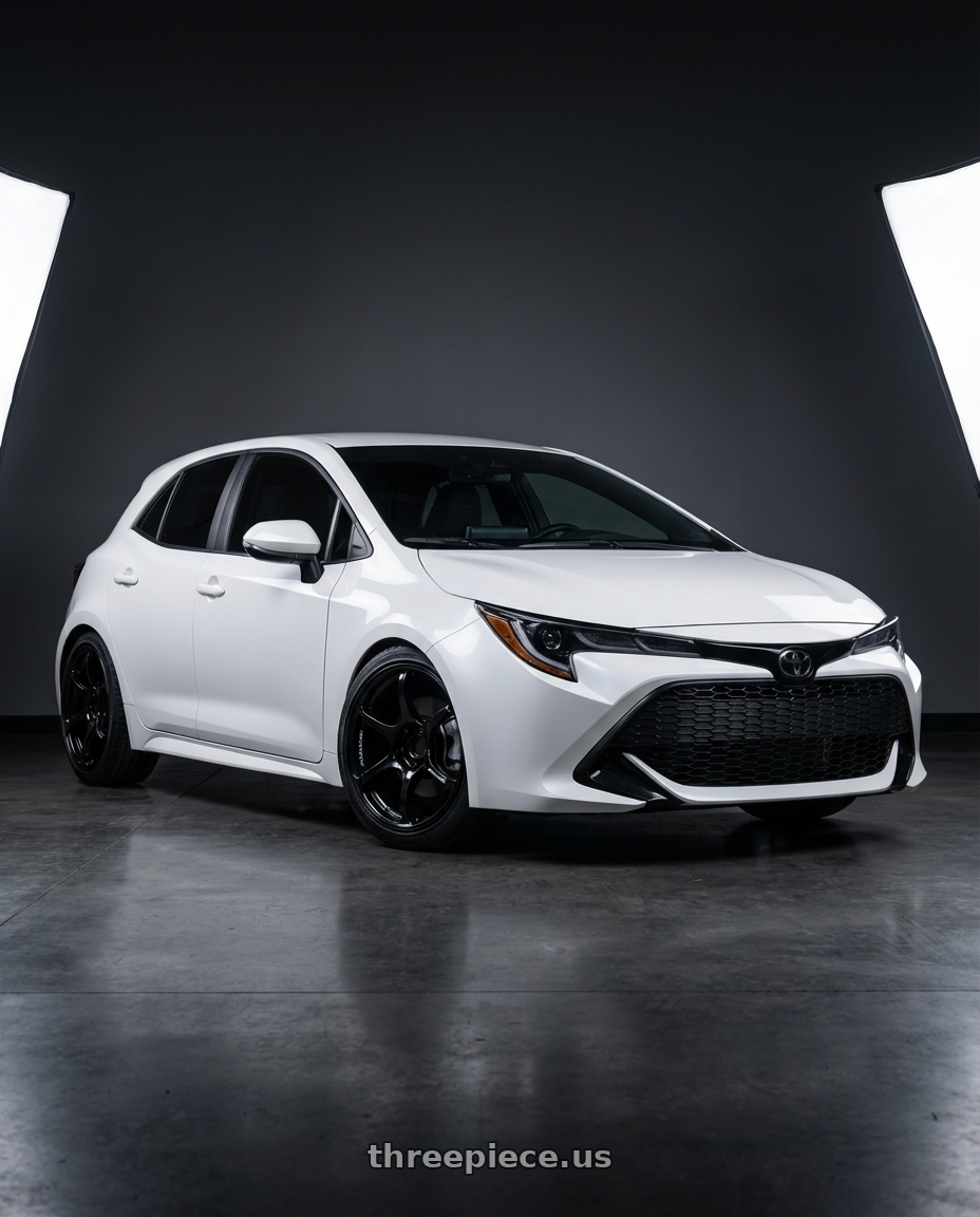 2023 Toyota Corolla Hatchback with Advan RGIII 5x114.3 18x9.0+35 Gloss Black wheels