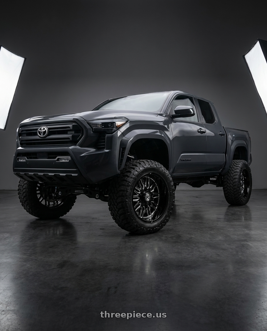 toyota tacoma 4th gen 2024 sr rwd with XF Dually XF-240 Dually 10x225 20x8.25 -202 Gloss Black & Milled wheels